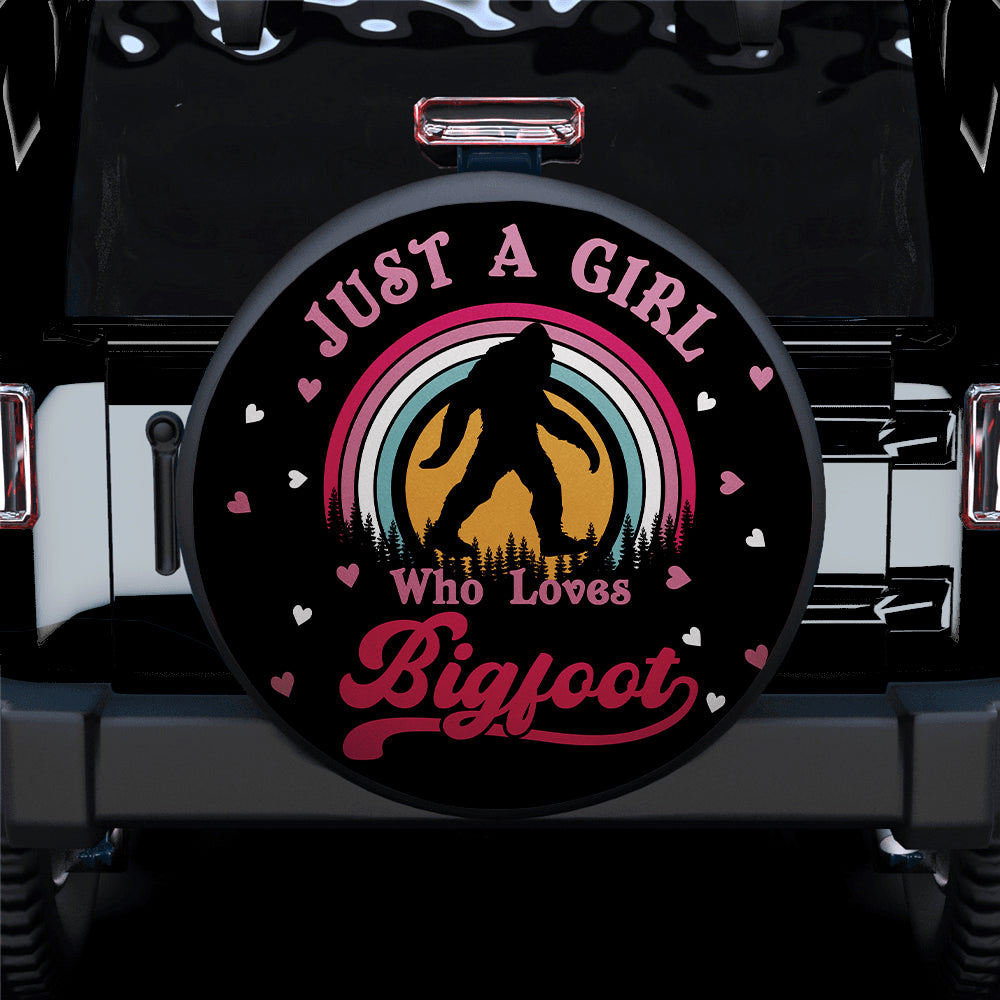 Just A Girl Who Loves Bigfoot Jeep Car Spare Tire Cover