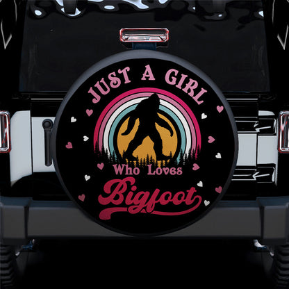 Just A Girl Who Loves Bigfoot Jeep Car Spare Tire Cover