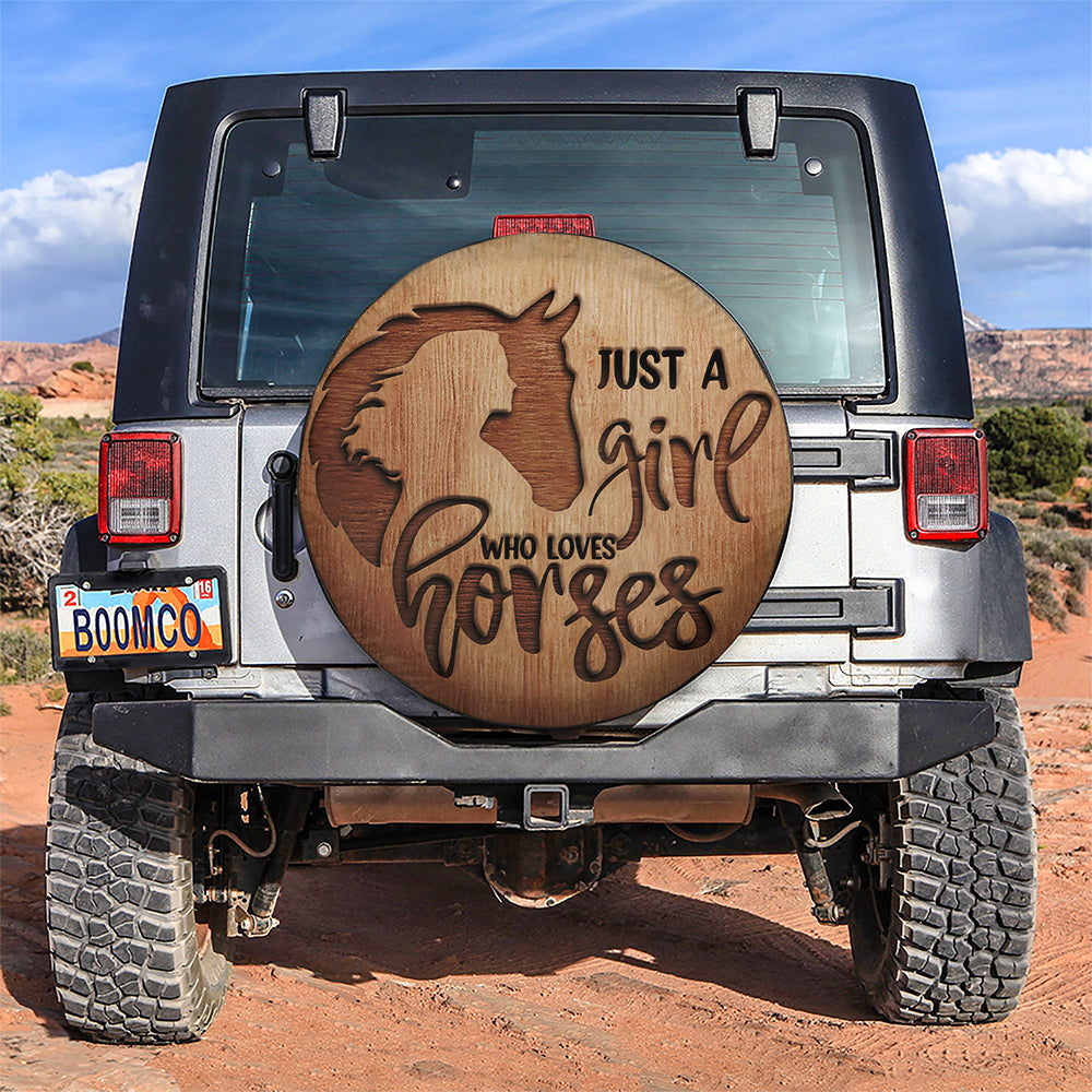 Just A Girl Who Loves Horses Jeep Car Spare Tire Cover