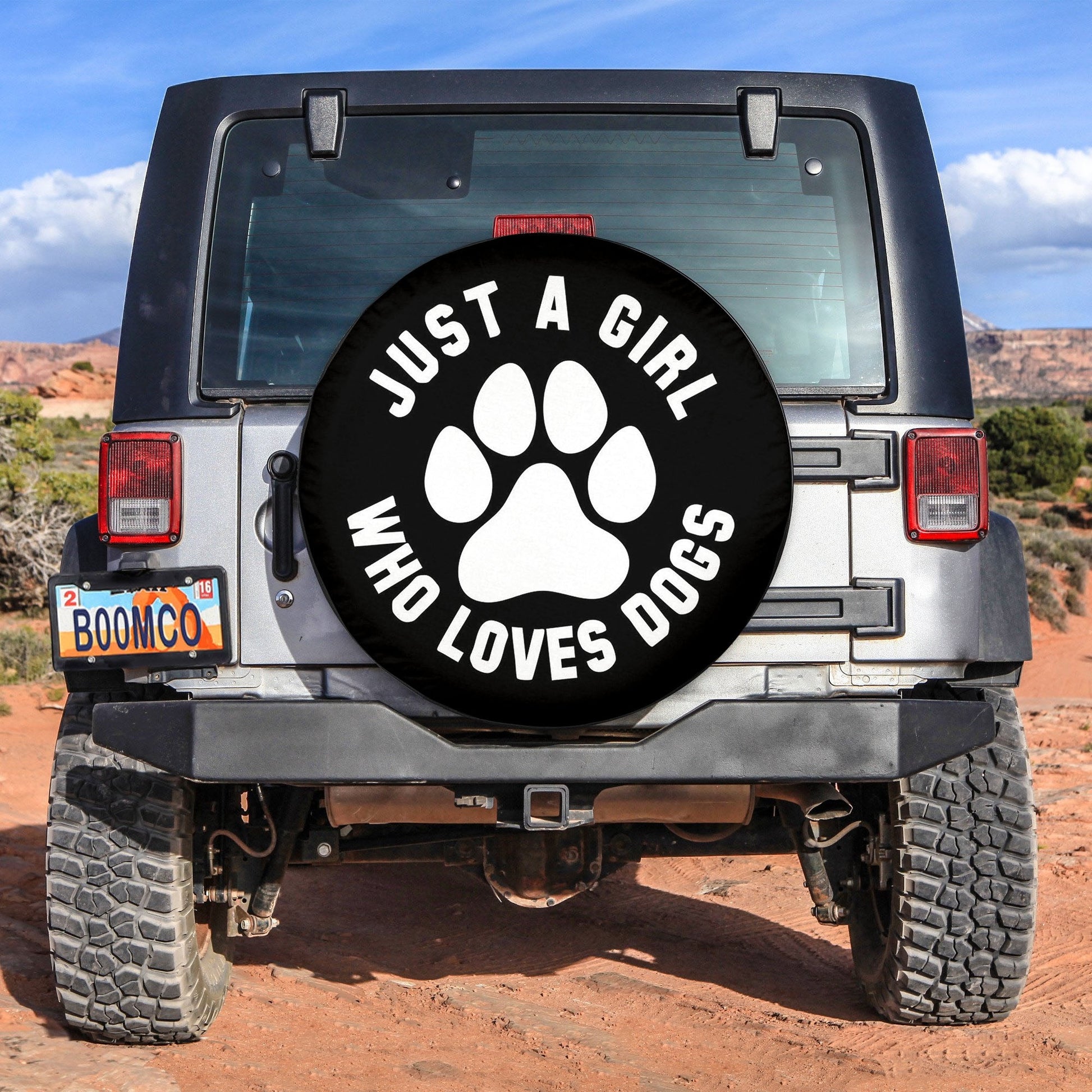 Just a Girl Who Loves Dogs (ANY COLOR) Spare Tire Cover