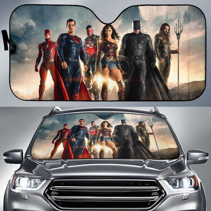 Justice League Super Heroes Auto Sun Shade Nh07 Universal Fit 111204