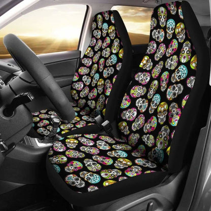 Jzp-Sugar Skull Car-Suv Seat Cover 01 Universal Fit 112611