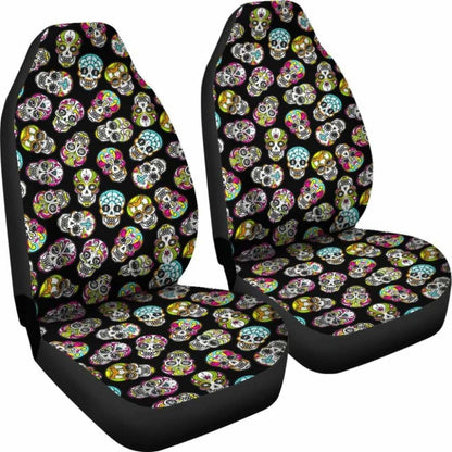 Jzp-Sugar Skull Car-Suv Seat Cover 01 Universal Fit 112611
