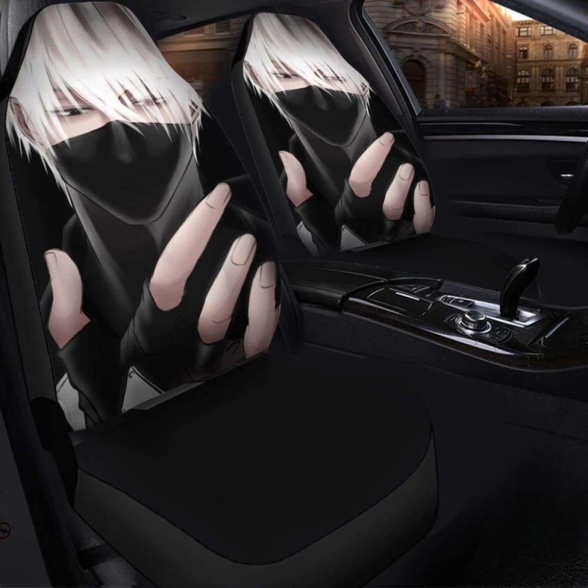Kakashi Naruto Black Seat Covers 101719 Universal Fit