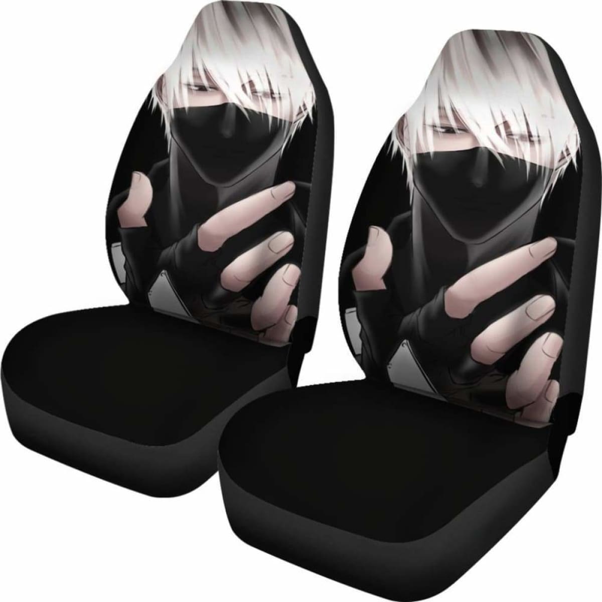 Kakashi Naruto Black Seat Covers 101719 Universal Fit
