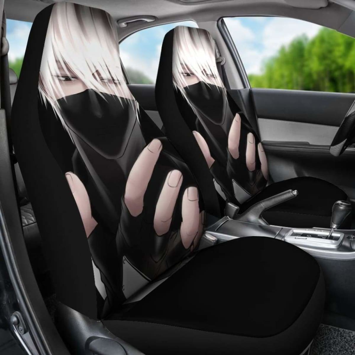 Kakashi Naruto Black Seat Covers 101719 Universal Fit