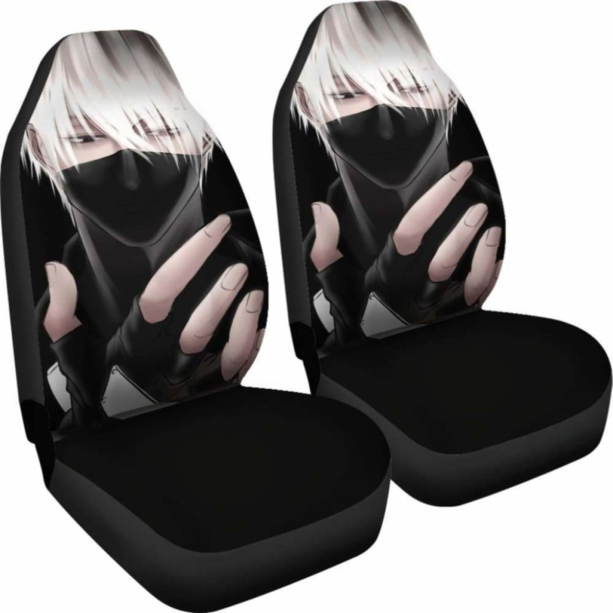 Kakashi Naruto Black Seat Covers 101719 Universal Fit