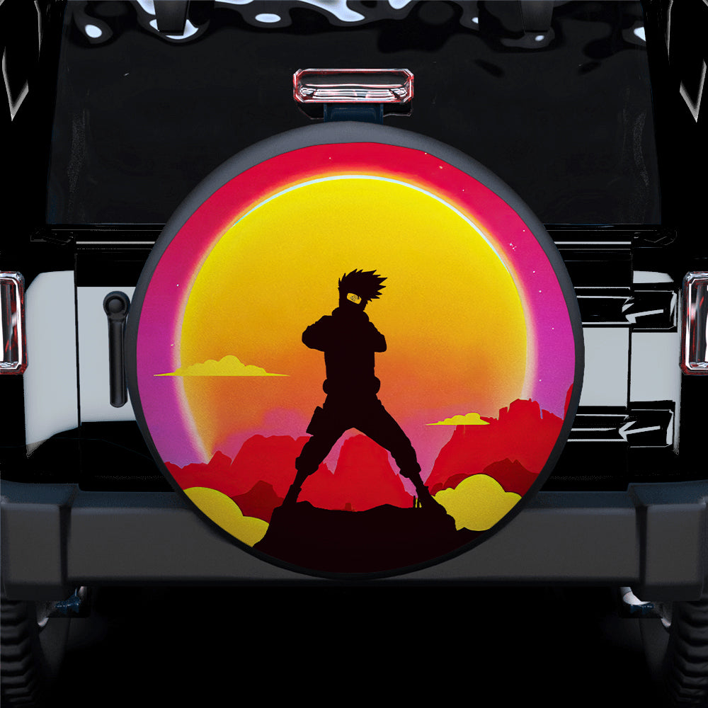 Kakashi Sunset Car Spare Tire Cover