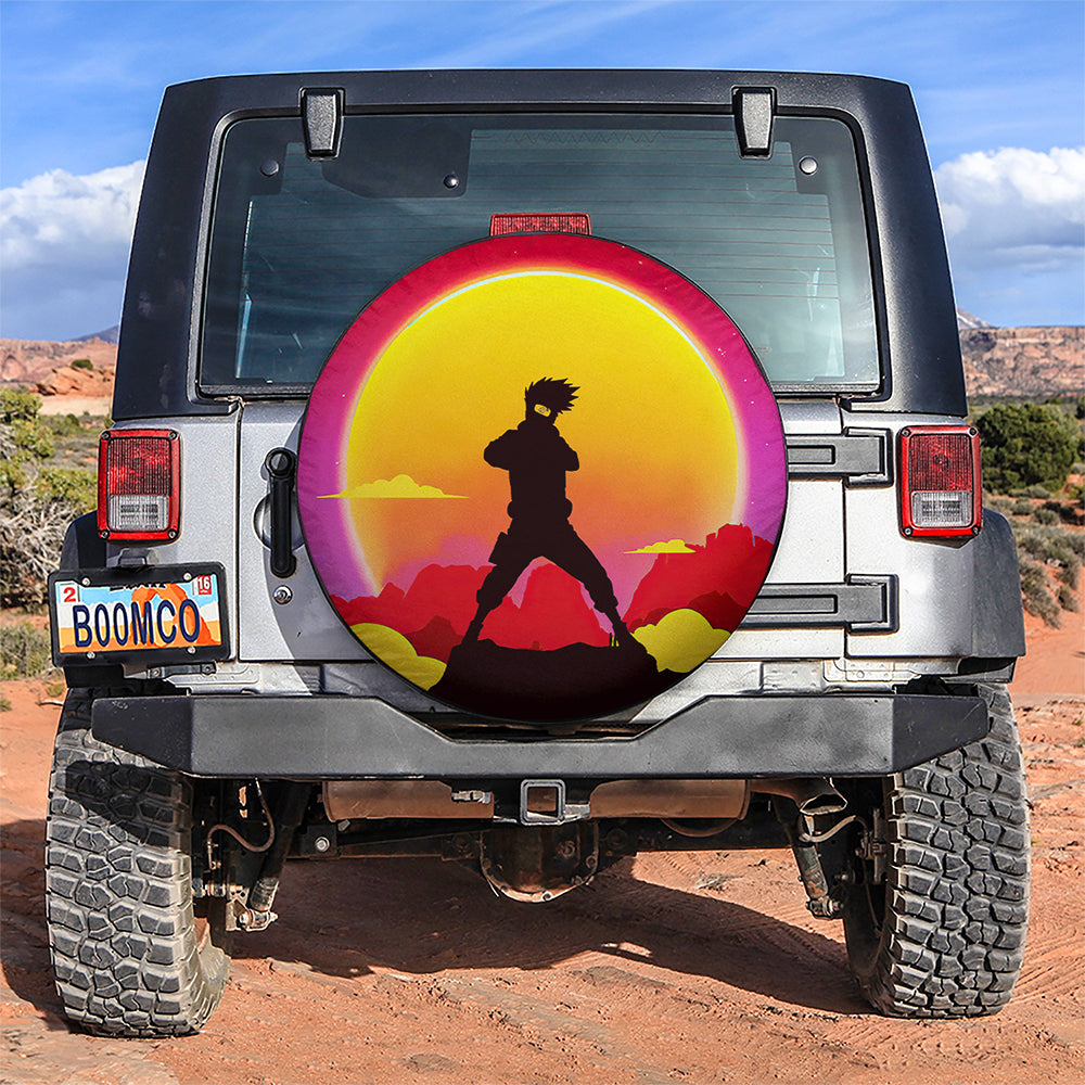 Kakashi Sunset Car Spare Tire Cover