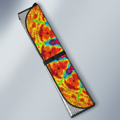 Kaleidoscope Tie Dye Car Sunshade Custom Printed Hippie Car Accessories
