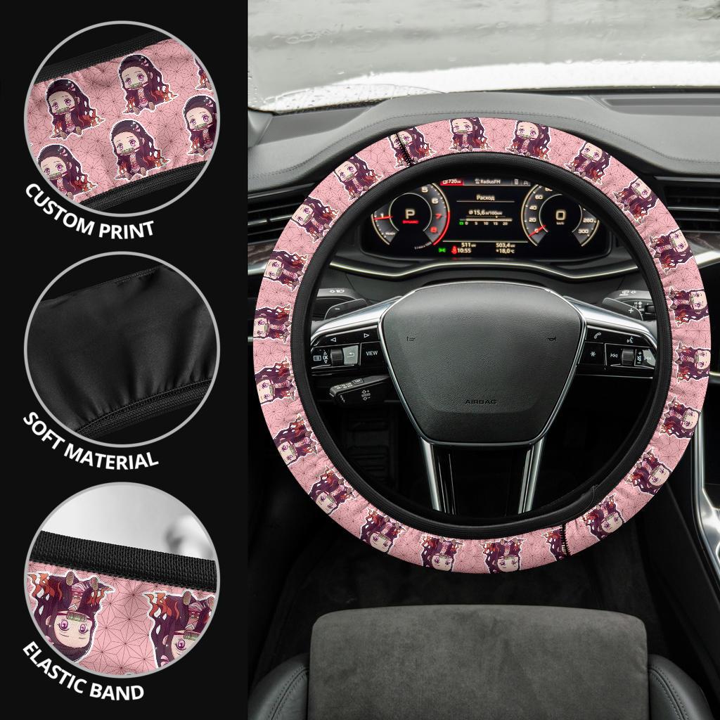 Kamado Nezuko Demon Slayer Anime Car Steering Wheel Cover 3