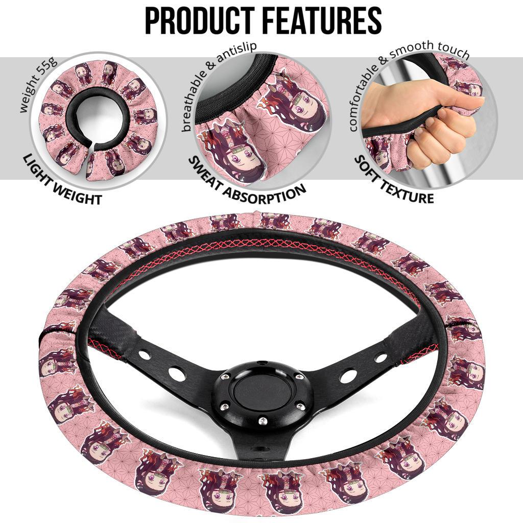 Kamado Nezuko Demon Slayer Anime Car Steering Wheel Cover 3