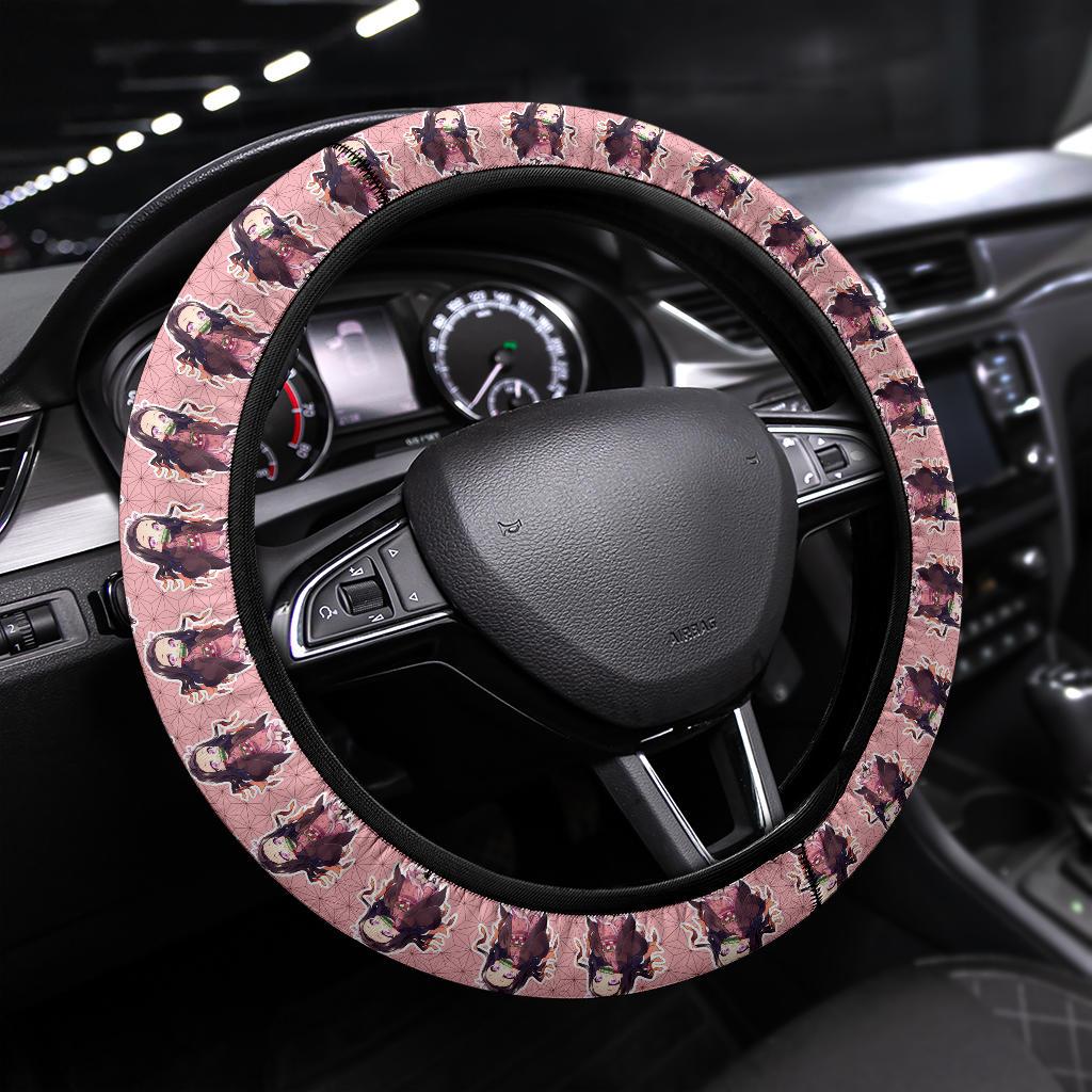 Kamado Nezuko Demon Slayer Anime Car Steering Wheel Cover  4