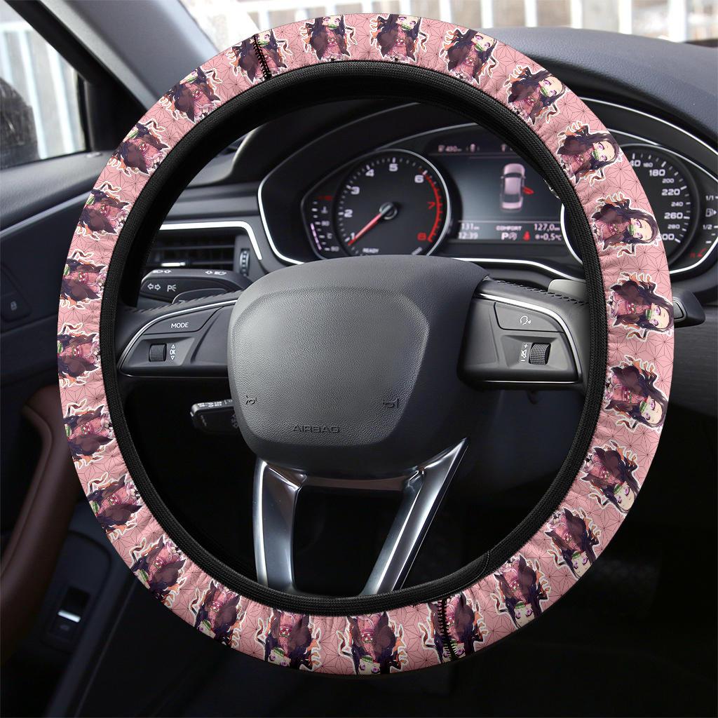 Kamado Nezuko Demon Slayer Anime Car Steering Wheel Cover  4