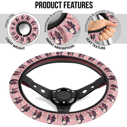 Kamado Nezuko Demon Slayer Anime Car Steering Wheel Cover  4