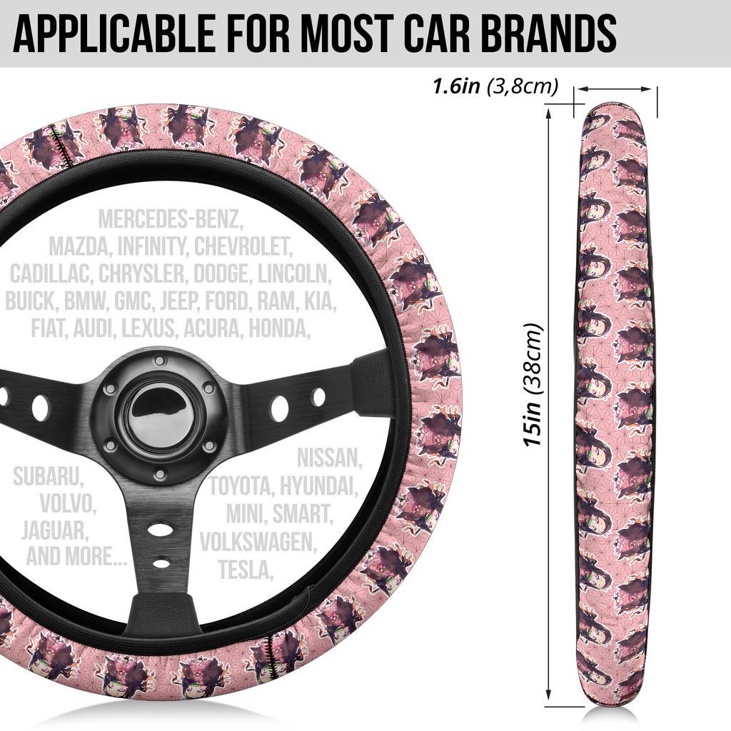 Kamado Nezuko Demon Slayer Anime Car Steering Wheel Cover  4