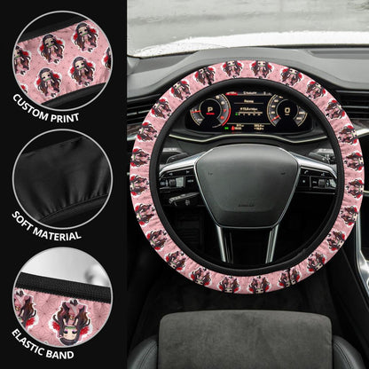 Kamado Nezuko Demon Slayer Anime Car Steering Wheel Cover 5