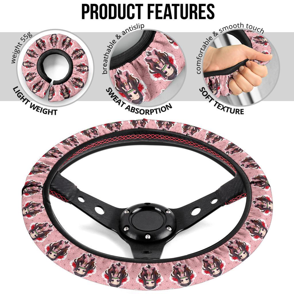 Kamado Nezuko Demon Slayer Anime Car Steering Wheel Cover 5