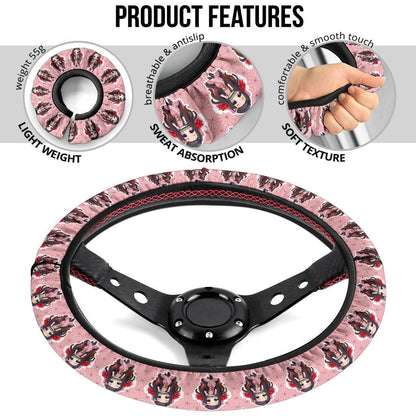 Kamado Nezuko Demon Slayer Anime Car Steering Wheel Cover 5