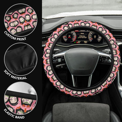 Kamado Nezuko Demon Slayer Anime Car Steering Wheel Cover 8