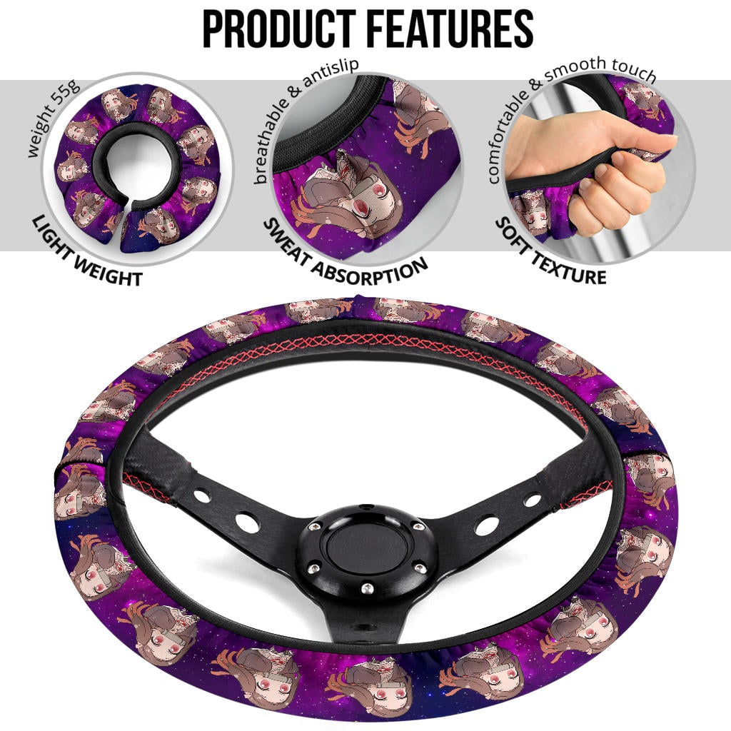 Kamado Nezuko Demon Slayer Anime Premium Custom Car Steering Wheel Cover 2