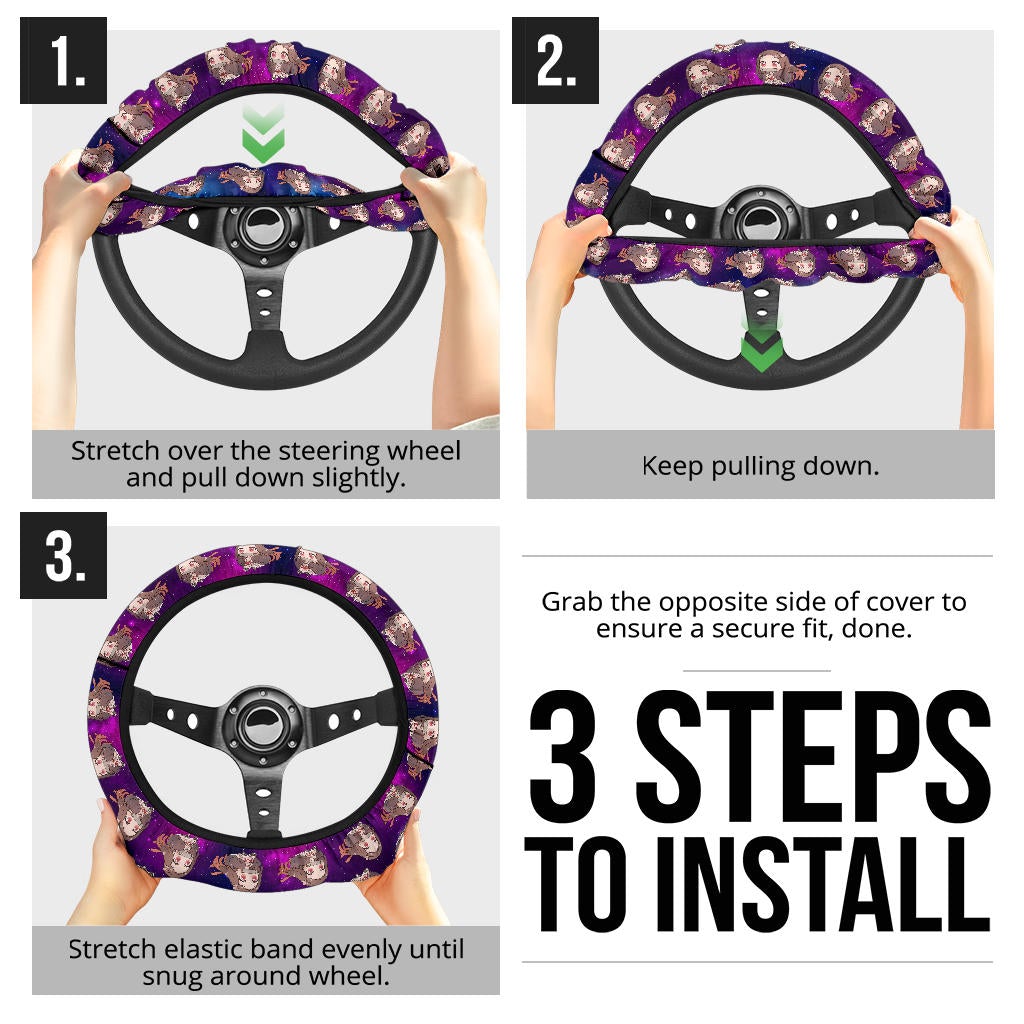 Kamado Nezuko Demon Slayer Anime Premium Custom Car Steering Wheel Cover 2