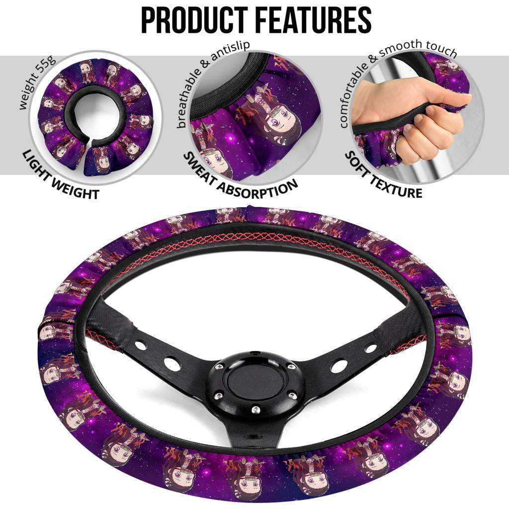 Kamado Nezuko Demon Slayer Anime Premium Custom Car Steering Wheel Cover 3