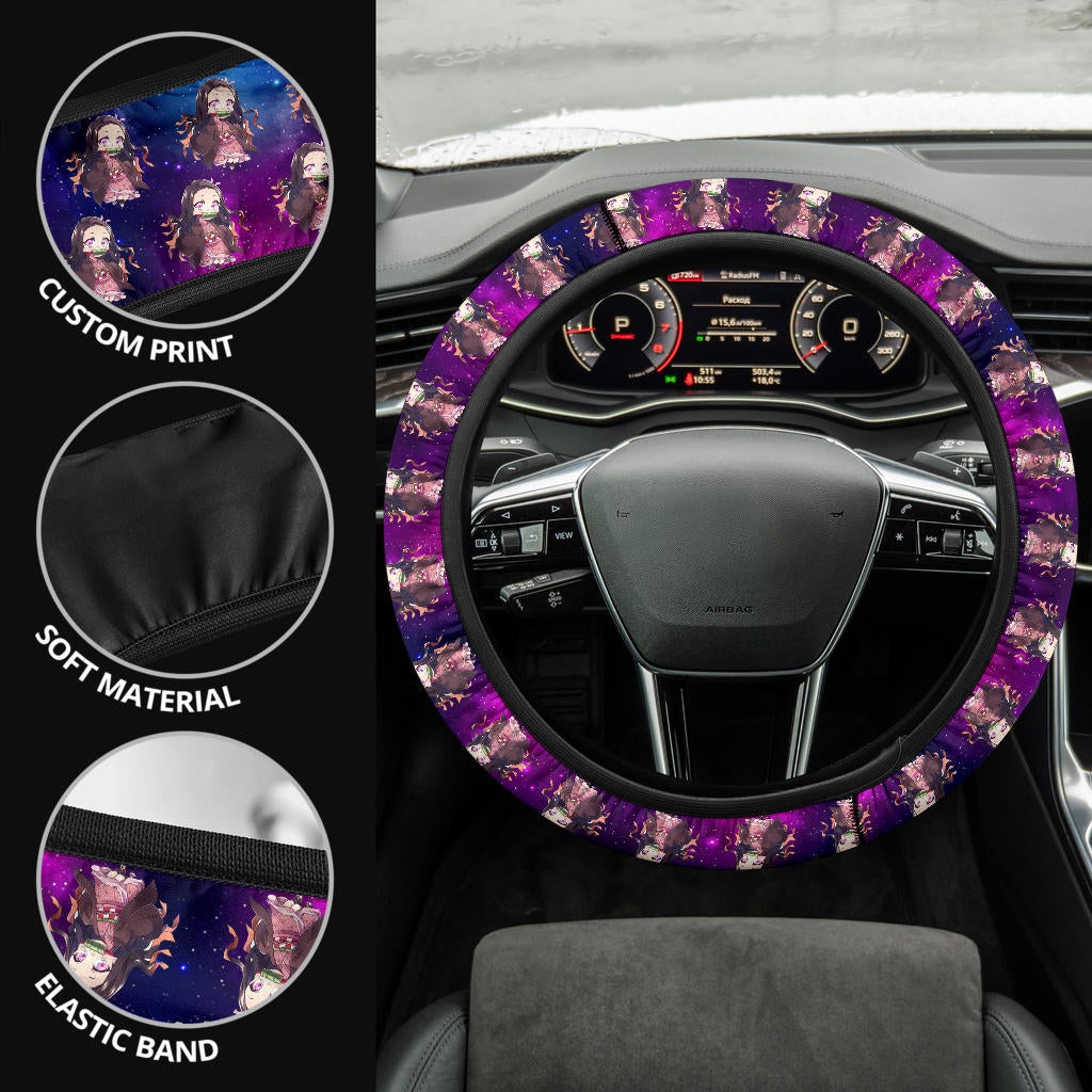 Kamado Nezuko Demon Slayer Anime Premium Custom Car Steering Wheel Cover 4
