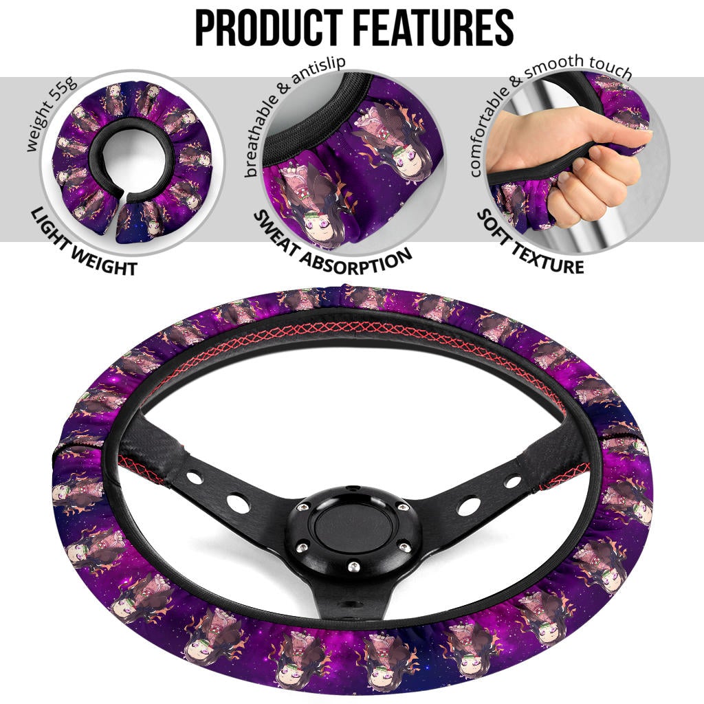 Kamado Nezuko Demon Slayer Anime Premium Custom Car Steering Wheel Cover 4