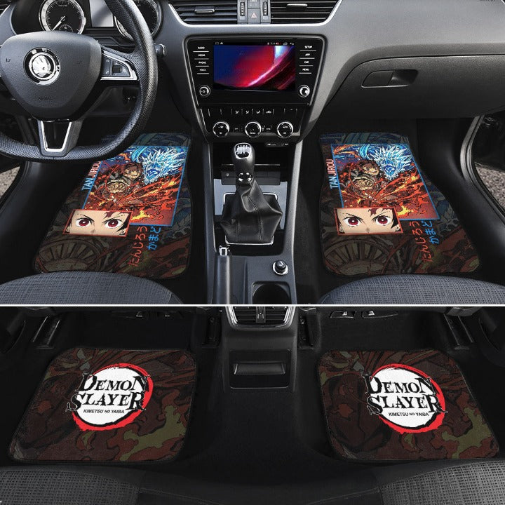 Kamado Tanjiro Car Floor Mats Custom Demon Slayer Anime Car Accessories