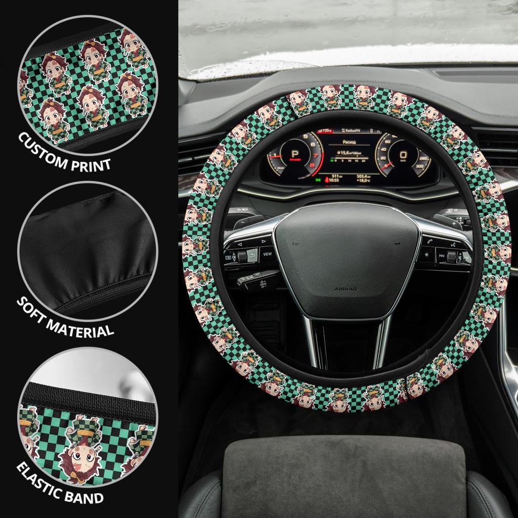 Kamado Tanjiro Chipi Demon Slayer Anime Car Steering Wheel Cover 2
