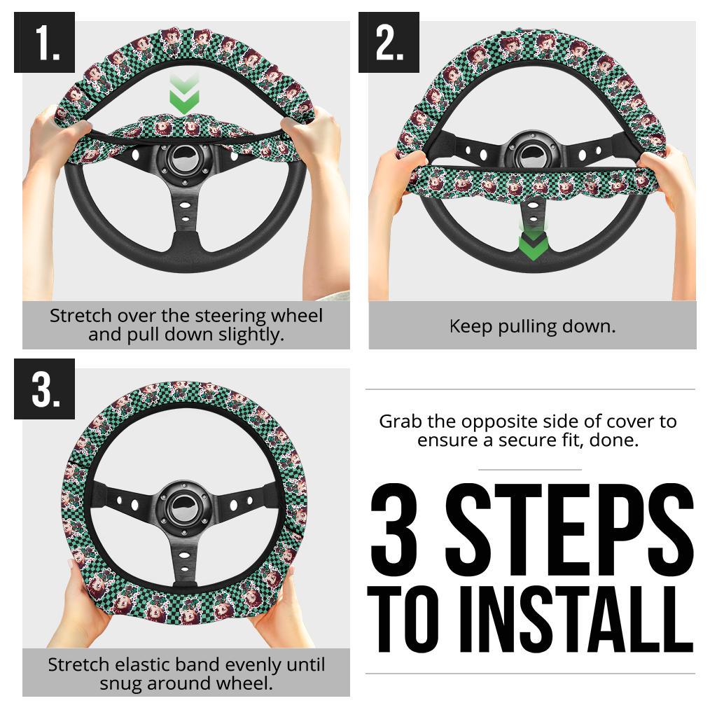 Kamado Tanjiro Demon Slayer Anime Car Steering Wheel Cover 2