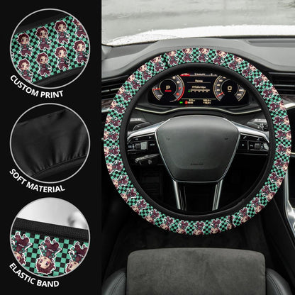Kamado Tanjiro Demon Slayer Anime Car Steering Wheel Cover 3
