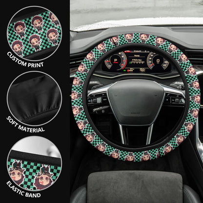 Kamado Tanjiro Demon Slayer Anime Car Steering Wheel Cover 4