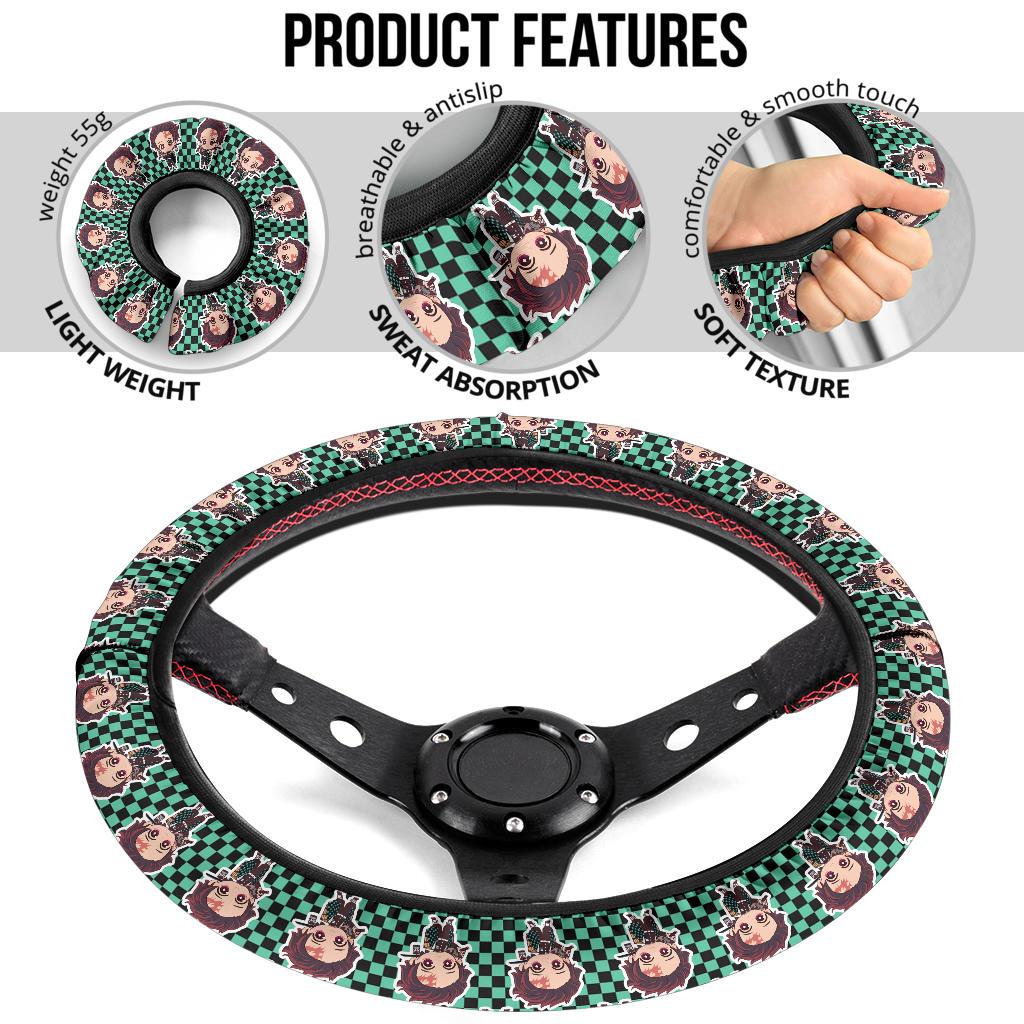 Kamado Tanjiro Demon Slayer Anime Car Steering Wheel Cover 4