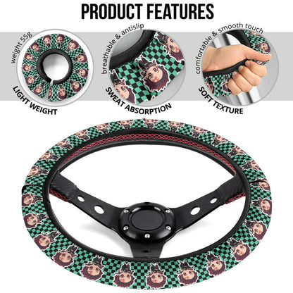 Kamado Tanjiro Demon Slayer Anime Car Steering Wheel Cover 4