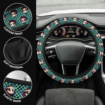 Kamado Tanjiro Demon Slayer Anime Car Steering Wheel Cover 5