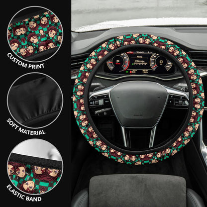 Kamado Tanjiro Demon Slayer Anime Car Steering Wheel Cover 8