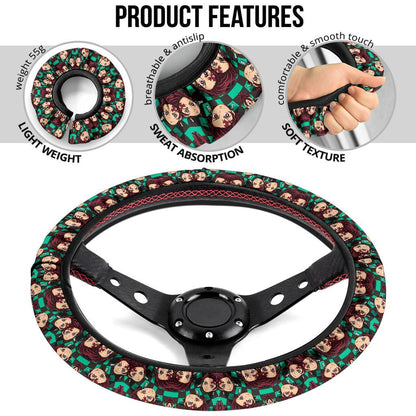 Kamado Tanjiro Demon Slayer Anime Car Steering Wheel Cover 8