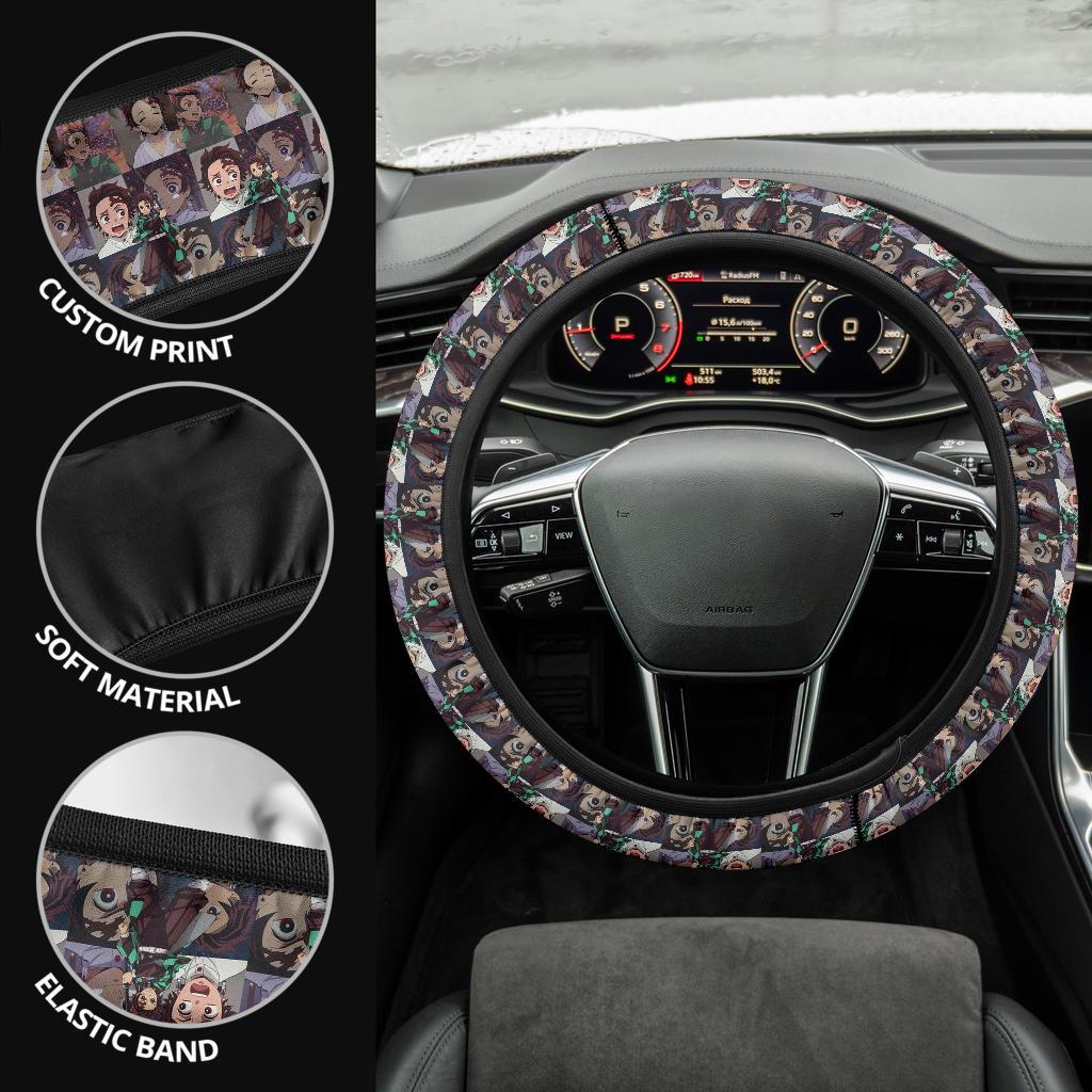 Kamado Tanjiro Demon Slayer Anime Car Steering Wheel Cover 9