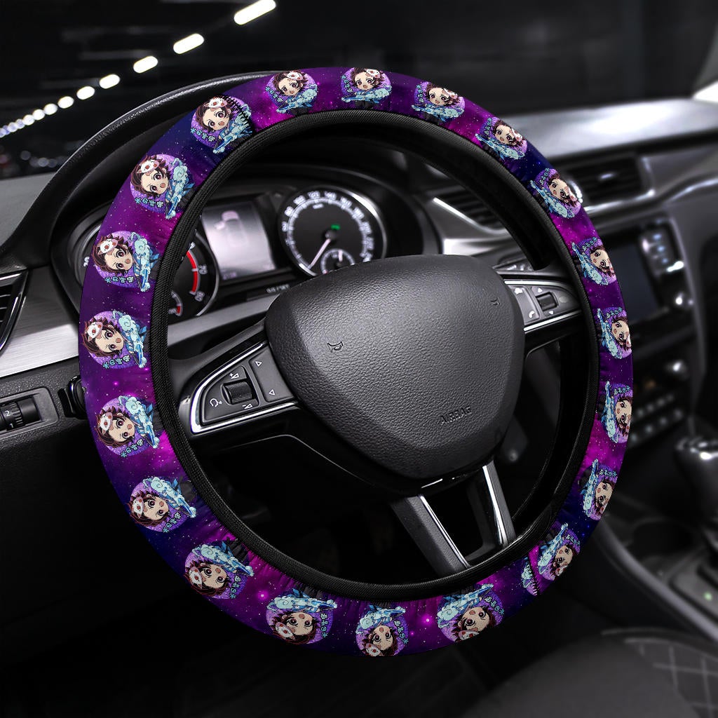 Kamado Tanjiro Demon Slayer Anime Premium Custom Car Steering Wheel Cover 1