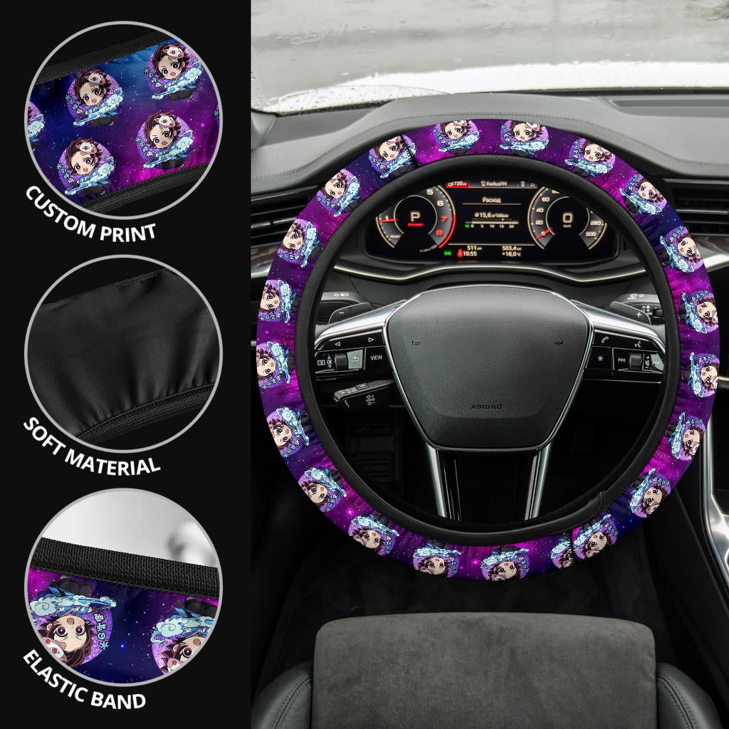 Kamado Tanjiro Demon Slayer Anime Premium Custom Car Steering Wheel Cover 1