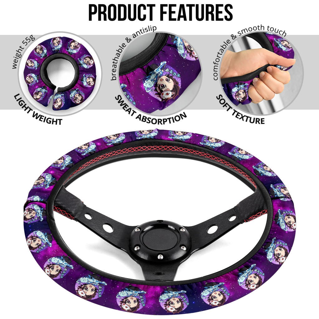 Kamado Tanjiro Demon Slayer Anime Premium Custom Car Steering Wheel Cover 1