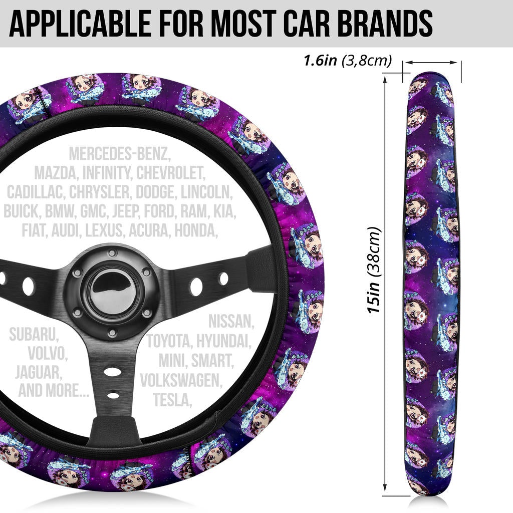 Kamado Tanjiro Demon Slayer Anime Premium Custom Car Steering Wheel Cover 1
