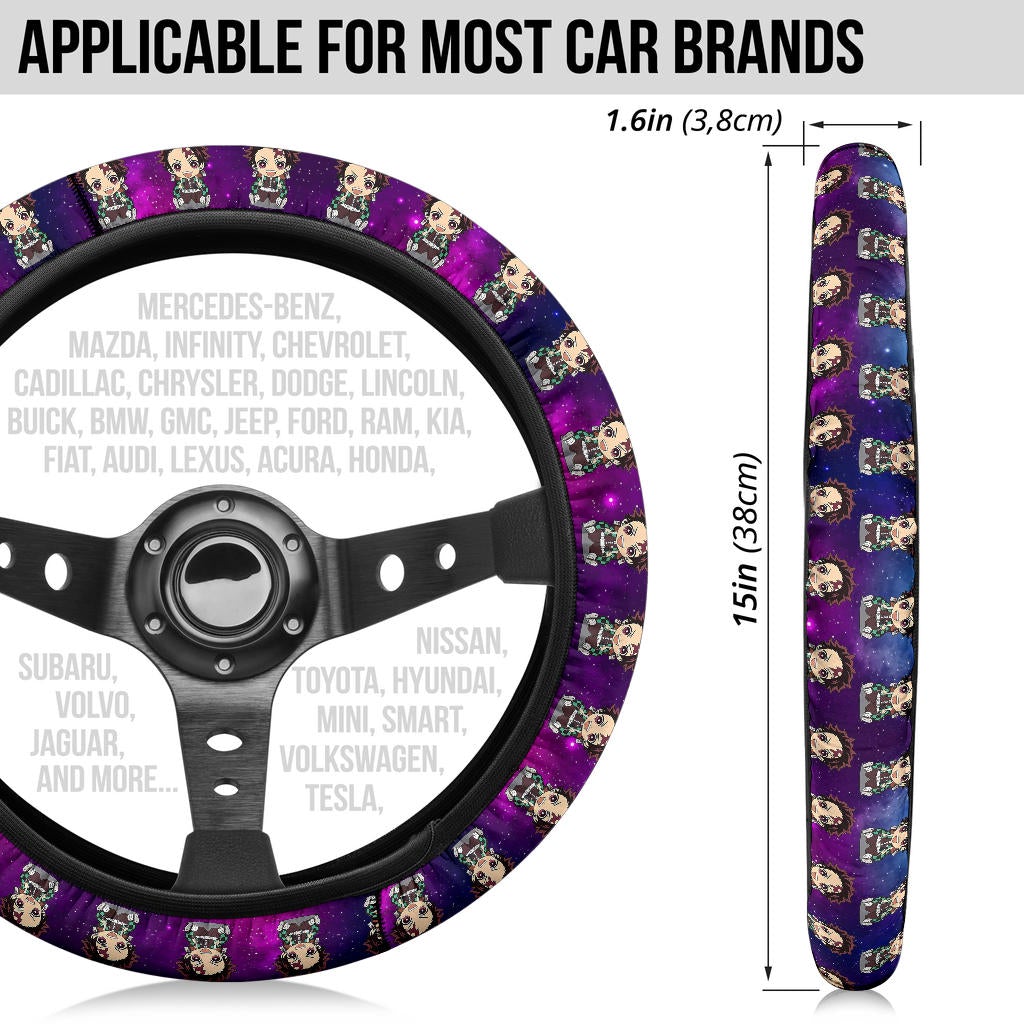 Kamado Tanjiro Demon Slayer Anime Premium Custom Car Steering Wheel Cover 4