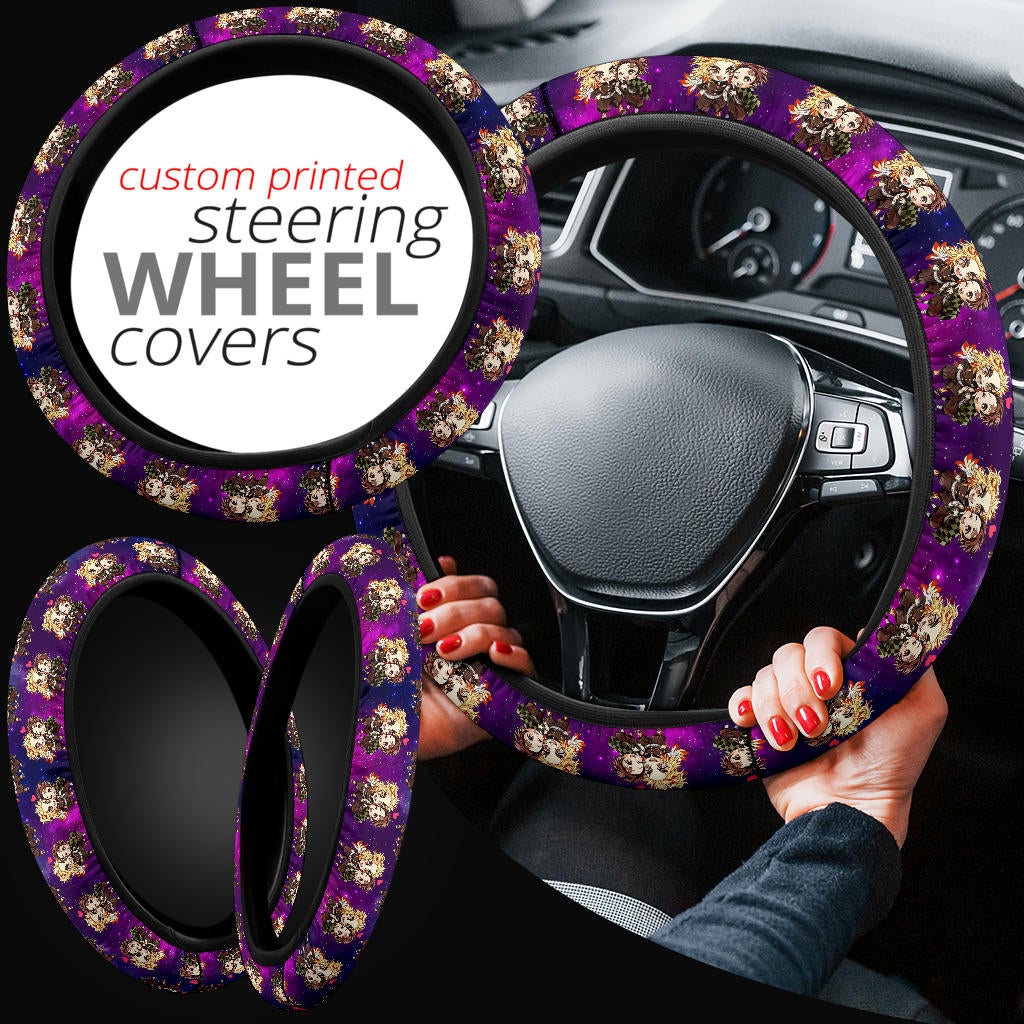 Kamado Tanjiro Rengoku Demon Slayer Anime Premium Custom Car Steering Wheel Cover 3