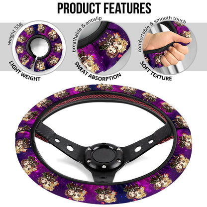 Kamado Tanjiro Rengoku Demon Slayer Anime Premium Custom Car Steering Wheel Cover 3