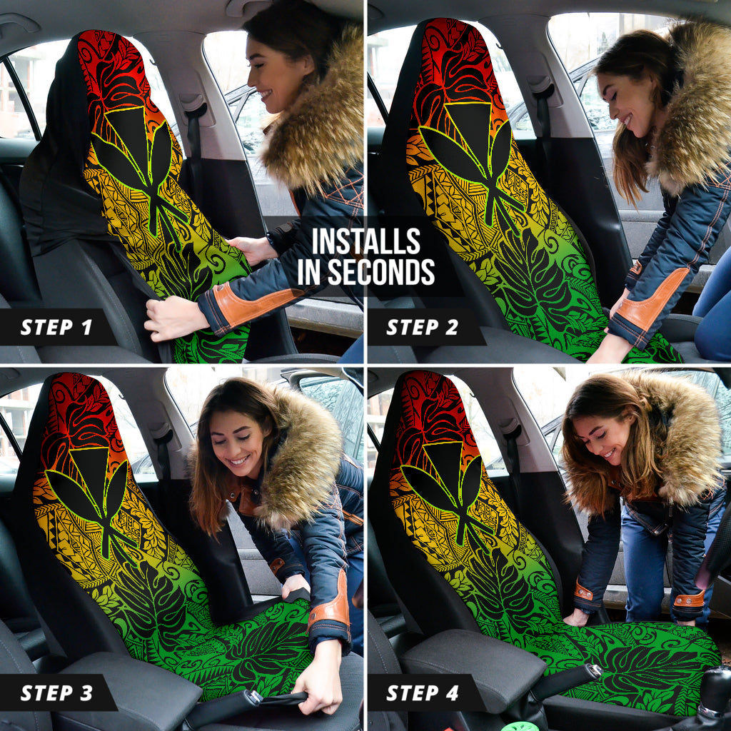 Kanaka Maoli Hawaiian Logo Car Seat Covers Car Accessories Ci220421-03