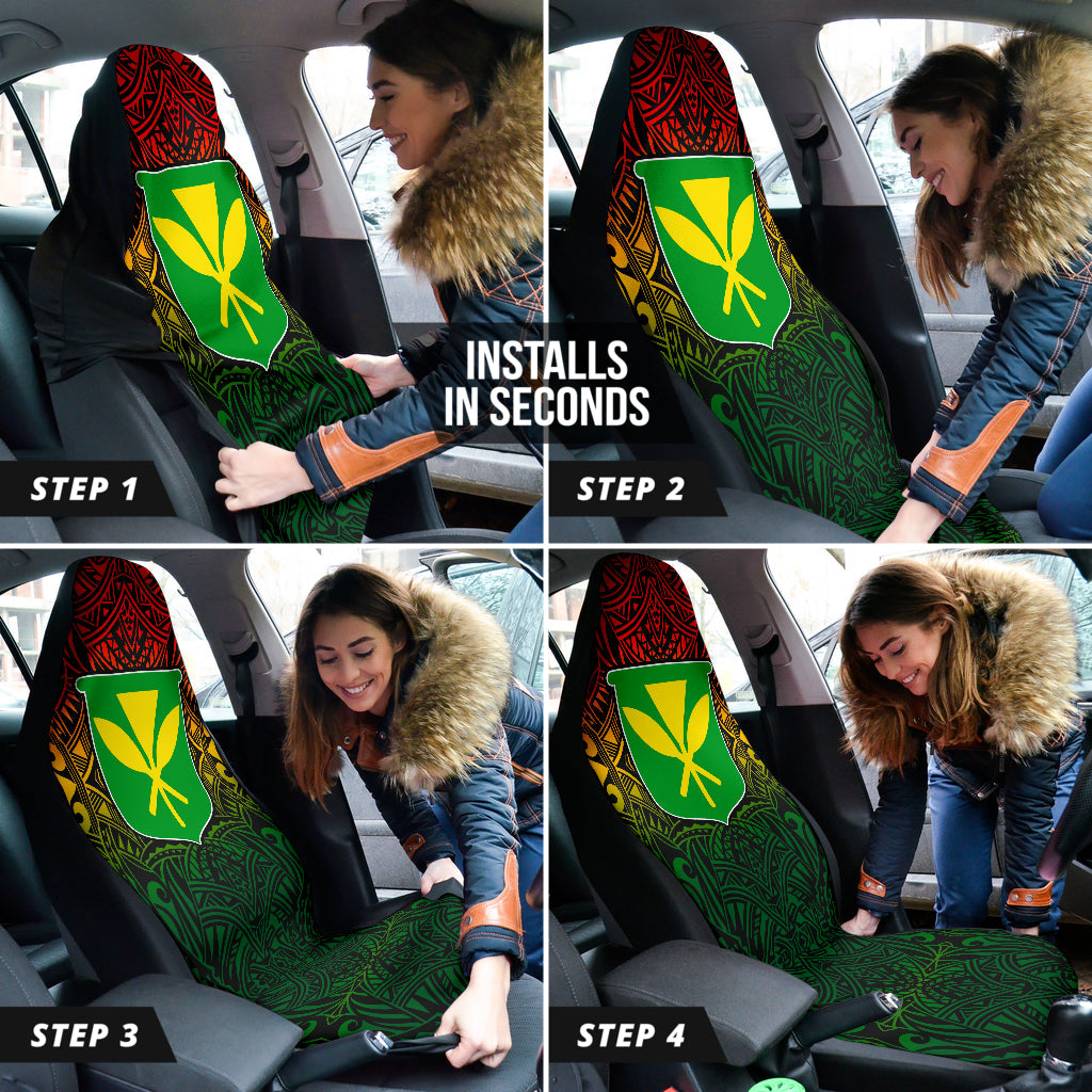 Kanaka Maoli Hawaiian Logo Car Seat Covers Car Accessories Ci220421-02