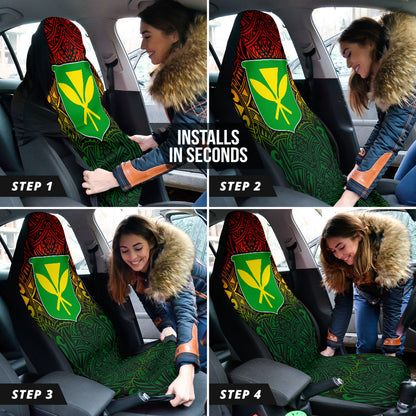 Kanaka Maoli Hawaiian Logo Car Seat Covers Car Accessories Ci220421-02
